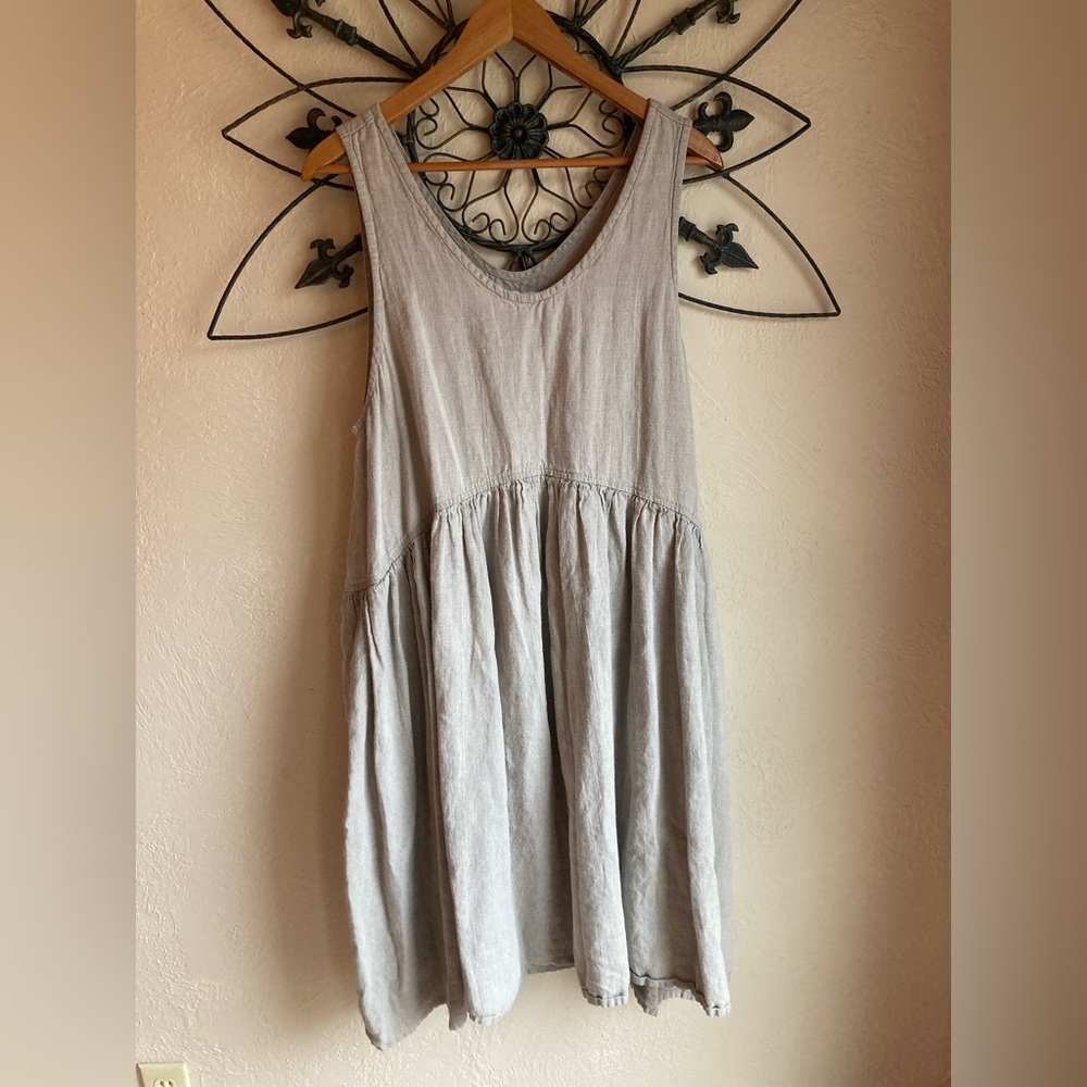 Not Perfect Linen Natural Volume Dress